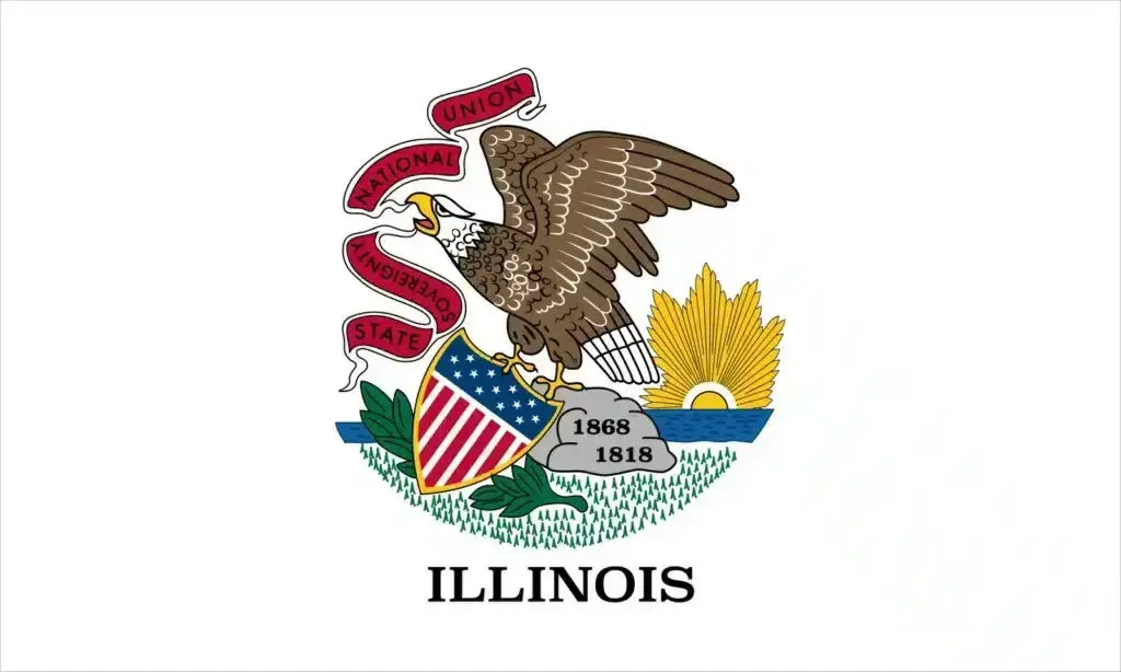 Illinois state seal with eagle