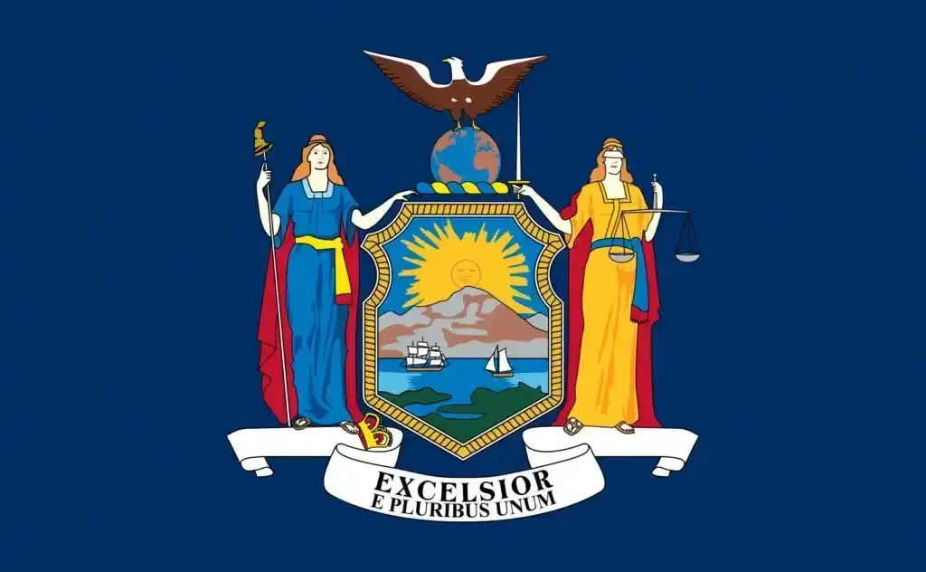New York state flag design elements